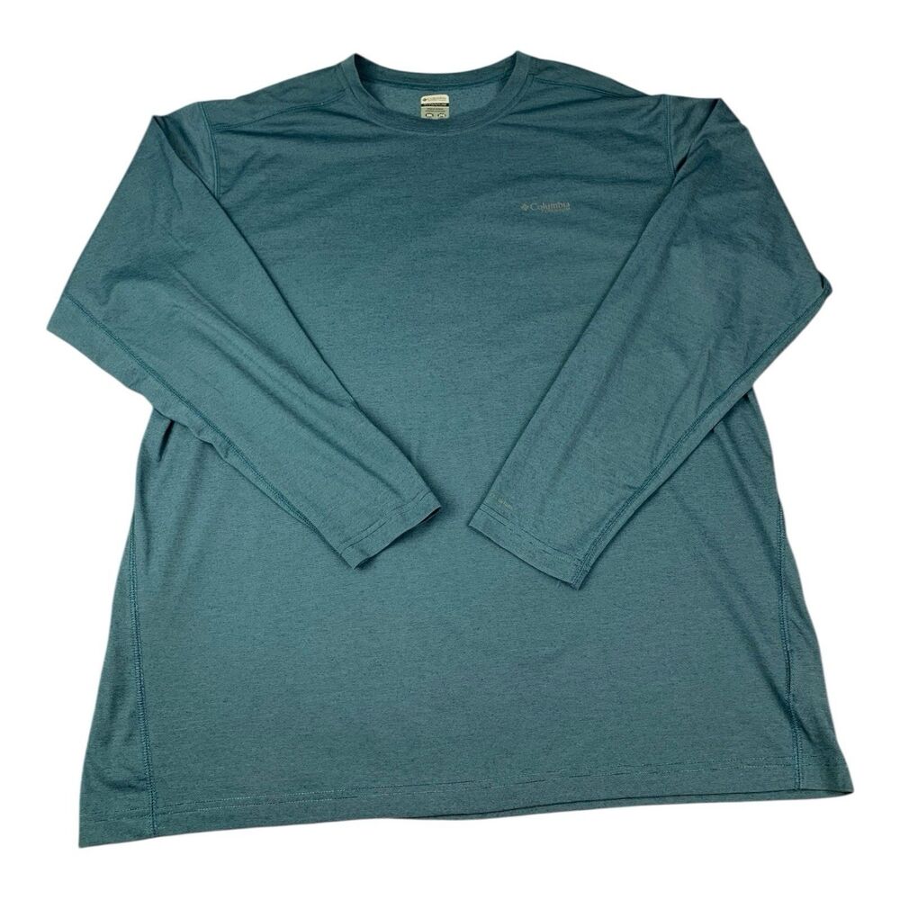 Columbia Titanium Omni-Dry Long Sleeve Performance Shirt Mens 2XL Green Hiking